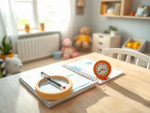 Otwarta książka z trójwymiarowymi ilustracjami zamków i zwierząt leżąca na przytulnym dywanie w słonecznym kąciku przedszkola.